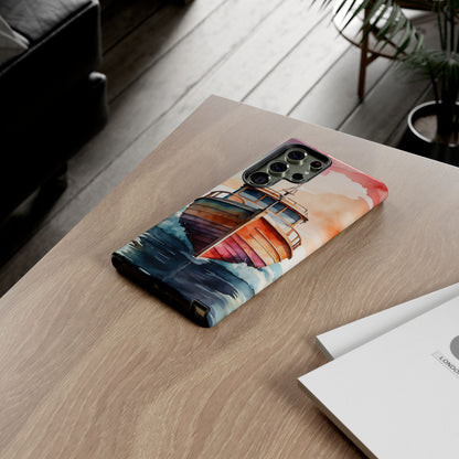 Sunset Sail Watercolor Boat – Samsung Galaxy Series Case