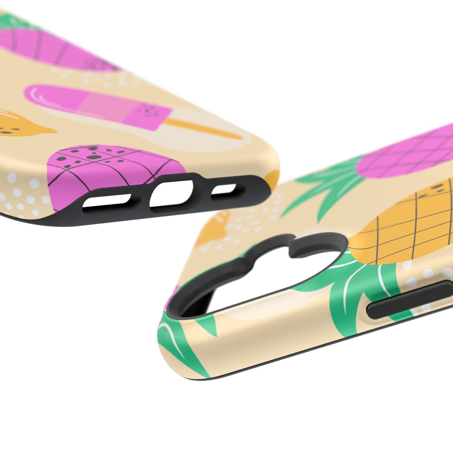 Tropical Pop MagSafe iPhone Case – Fun Pineapple & Lemon Design with Vibrant Summery Colors