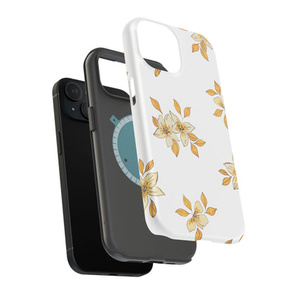 Delicate Yellow Blossom MagSafe iPhone Case – Minimalist Floral Design with Matte Finish