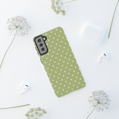 Sage Green Polka Dots – Samsung Galaxy Case