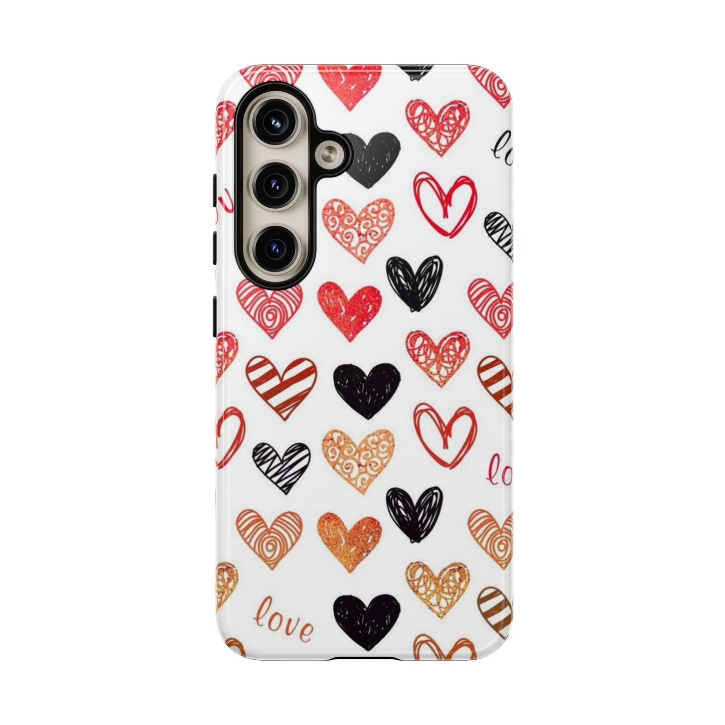 Samsung Galaxy Case: Hand-Drawn Hearts & Love