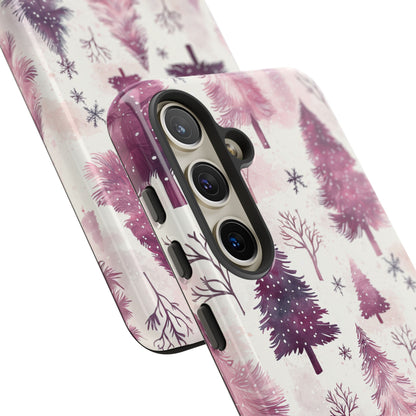 Winter Wonderland Purple Christmas Trees –Samsung Galaxy Series Case