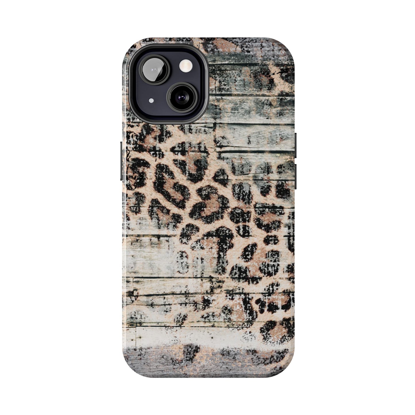 Rustic Leopard Wood Print - iPhone Series Case