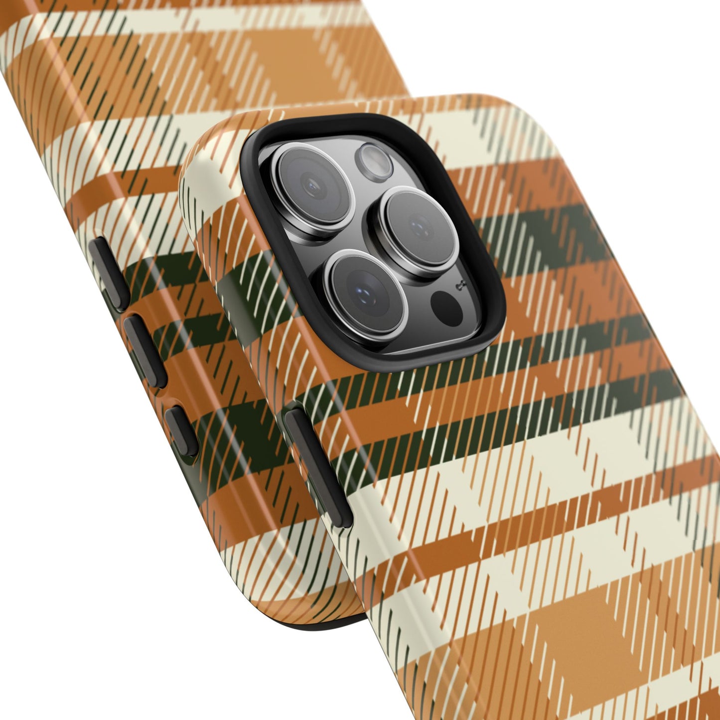 MagSafe Case - Pumpkin Spice Plaid Design