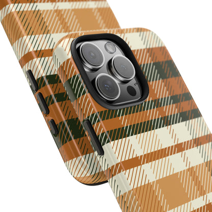 MagSafe Case - Pumpkin Spice Plaid Design