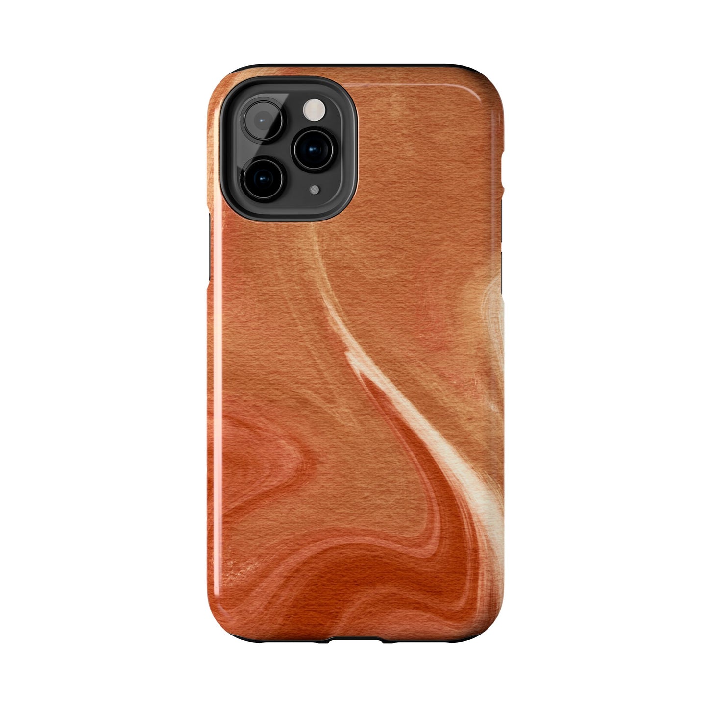 Earthy Terracotta Swirl MagSafe iPhone Case – Elegant Design with Magnetic Precision