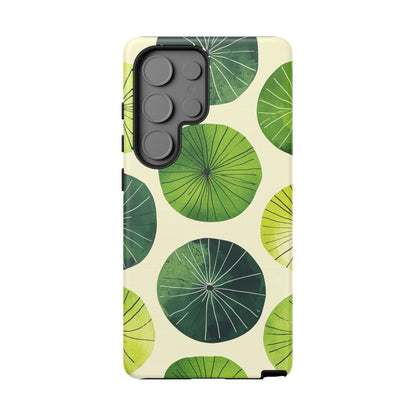 Watercolor Lily Pads Samsung Galaxy Case – Shockproof, Matte Finish, Dual-Layer Protection