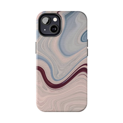 Marble Swirl Elegance – iPhone Case with Blue & Pink Abstract Art