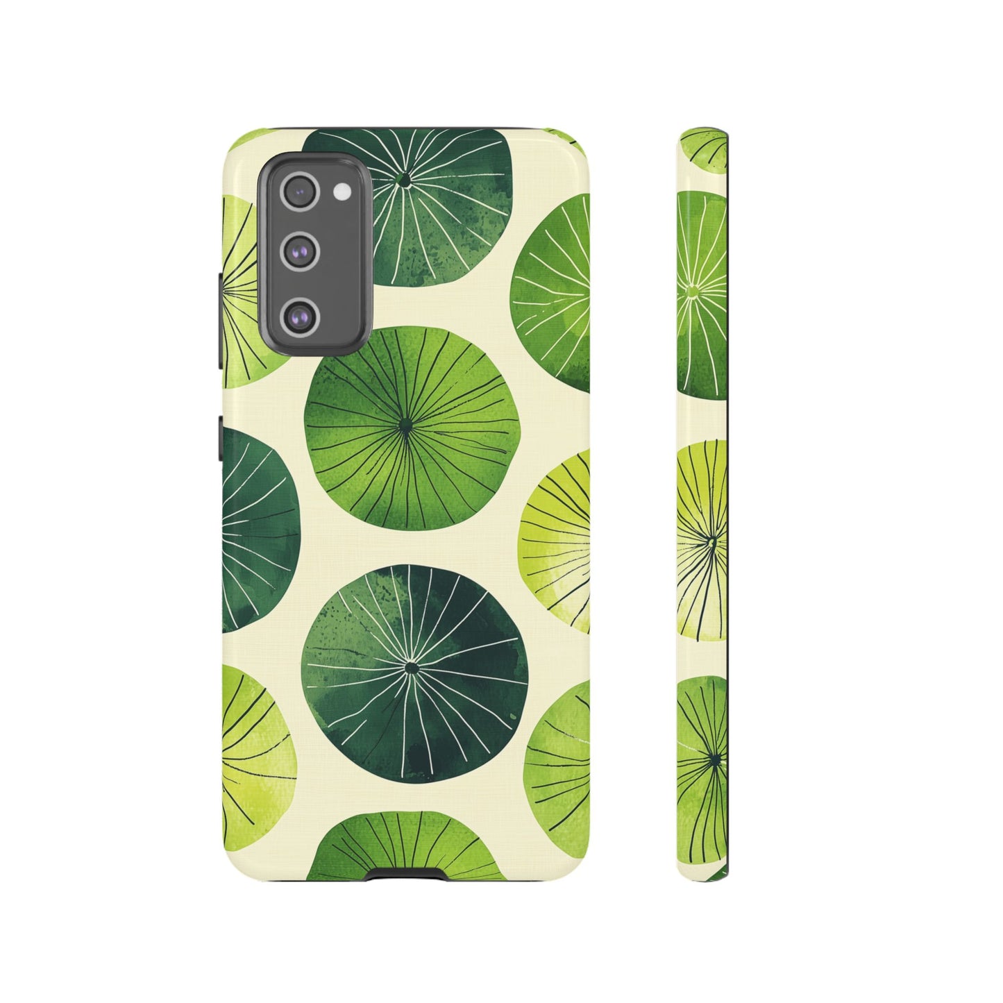 Watercolor Lily Pads Samsung Galaxy Case – Shockproof, Matte Finish, Dual-Layer Protection