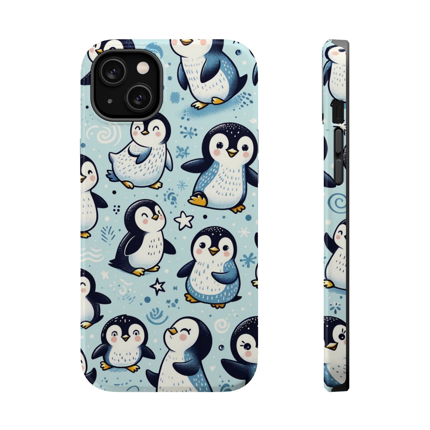 Cute Penguin Parade iPhone Case