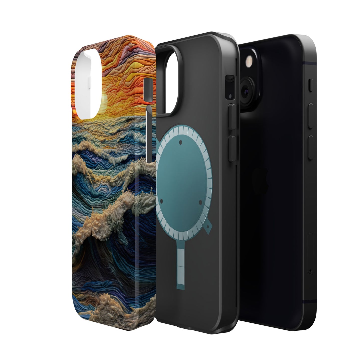 Ocean Sunset Tapestry Waves – MagSafe iPhone Series Case