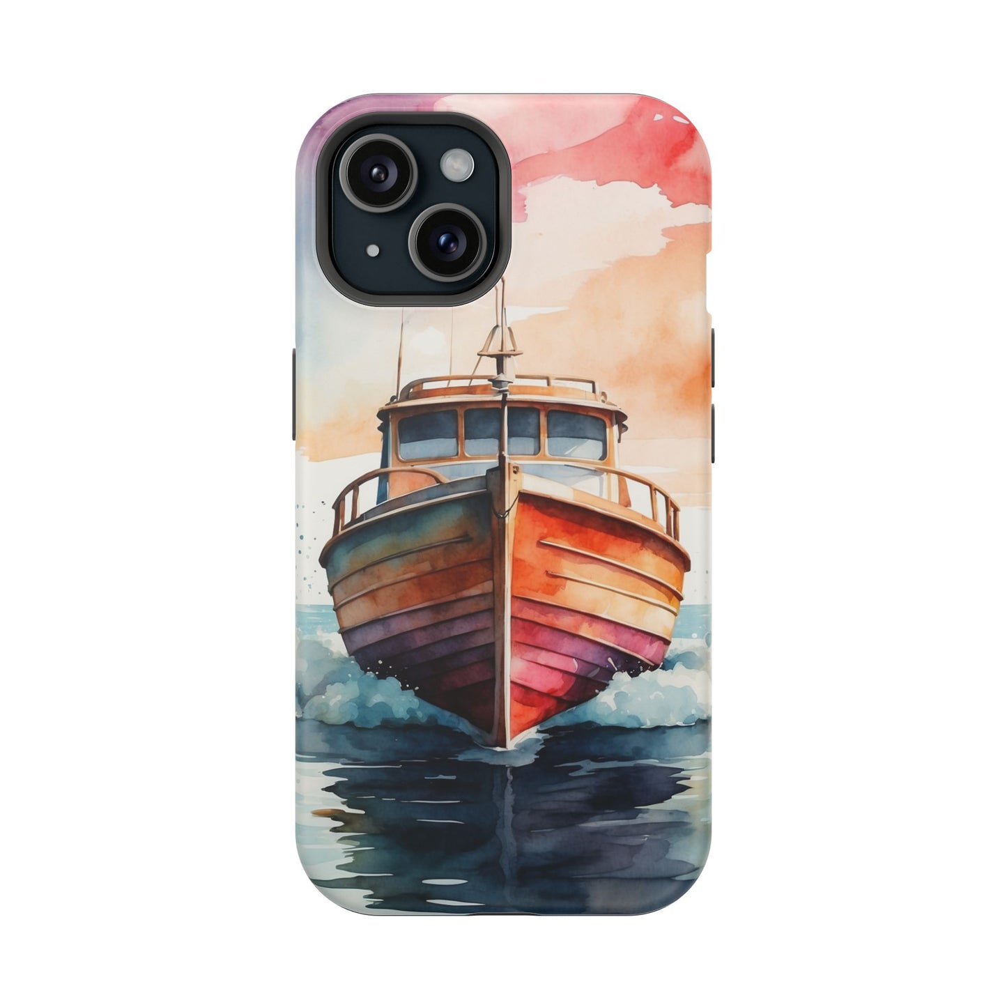 Sunset Sail Watercolor Boat –  MagSafe iPhone Series Case