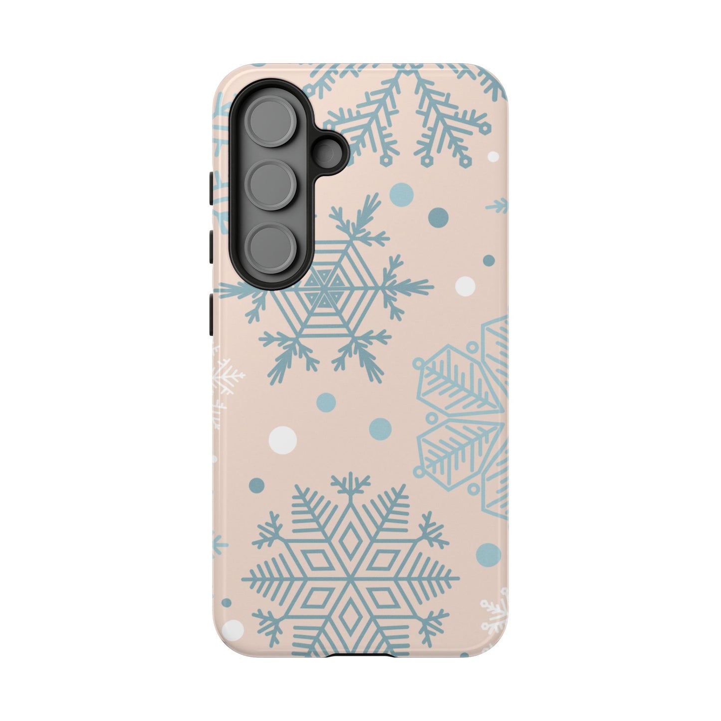 Winter Snowflakes Samsung Galaxy Case – Shockproof, Smooth Matte Finish, Dual-Layer Protection