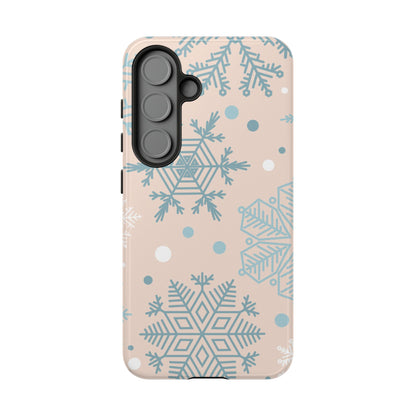 Winter Snowflakes Samsung Galaxy Case – Shockproof, Smooth Matte Finish, Dual-Layer Protection