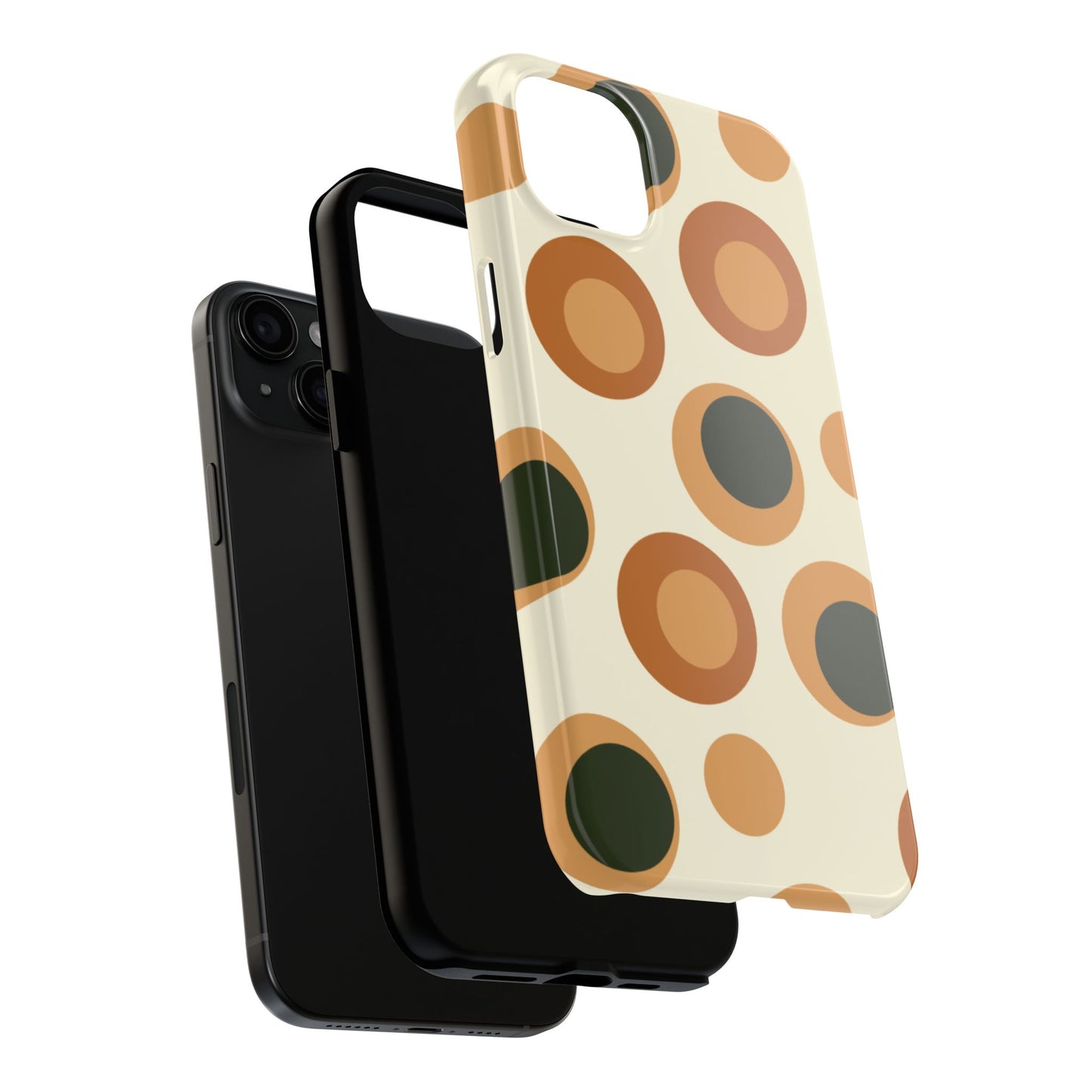 Retro Earthy Circles - iPhone Case