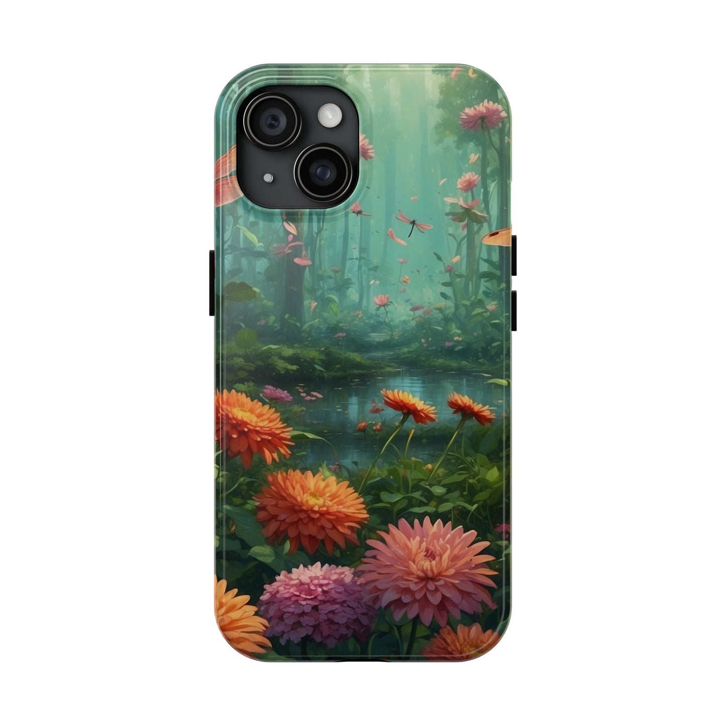 Enchanted Forest Dragonflies & Blossoms – iPhone Series Case