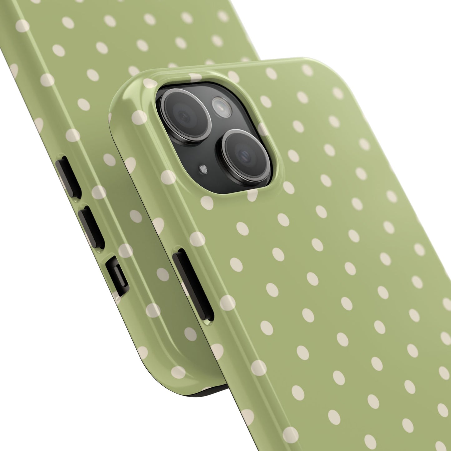 Sage Green Polka Dots – iPhone Case