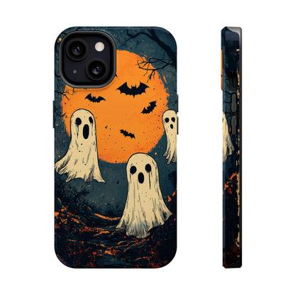 Haunted Ghosts & Full Moon MagSafe iPhone Case – Spooky Halloween Design