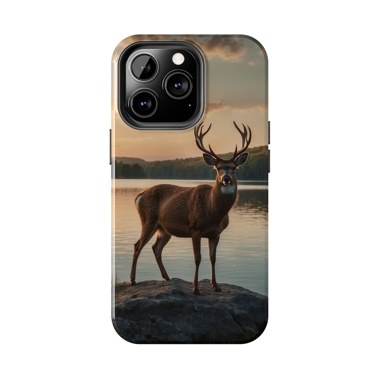 Majestic Stag at Sunset – iPhone Case