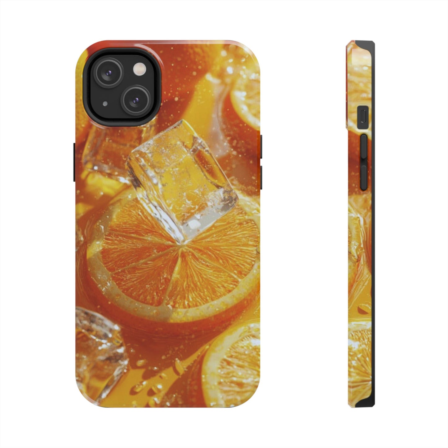 Citrus Orange Splash iPhone Case – Dual-Layer Tough Protection, Vibrant Summer Design