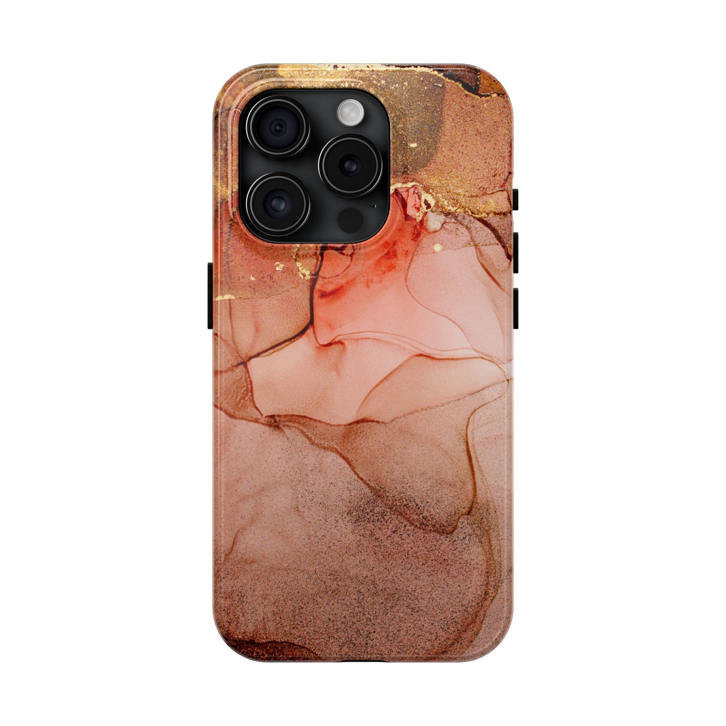 Ruby Red Marble Samsung Galaxy Case - Elegant Red Marble with Gold Accents