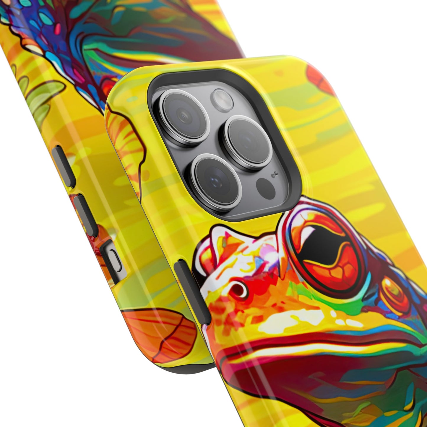 Vibrant Rainbow Frog Design – MagSafe iPhone Case