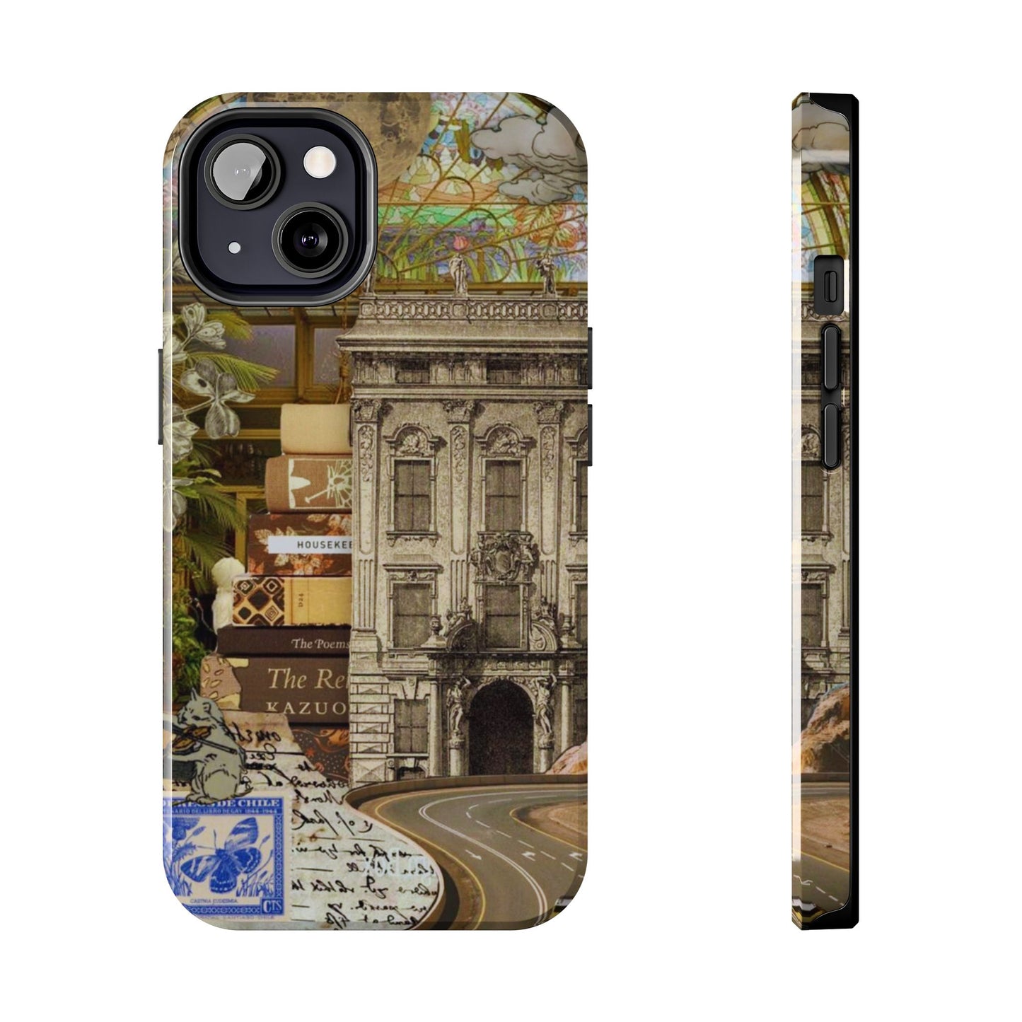 Whimsical Road Trip Collage iPhone Case – Dual - Layer Protection with Vintage Art and Adventure Design - BOGO Cases