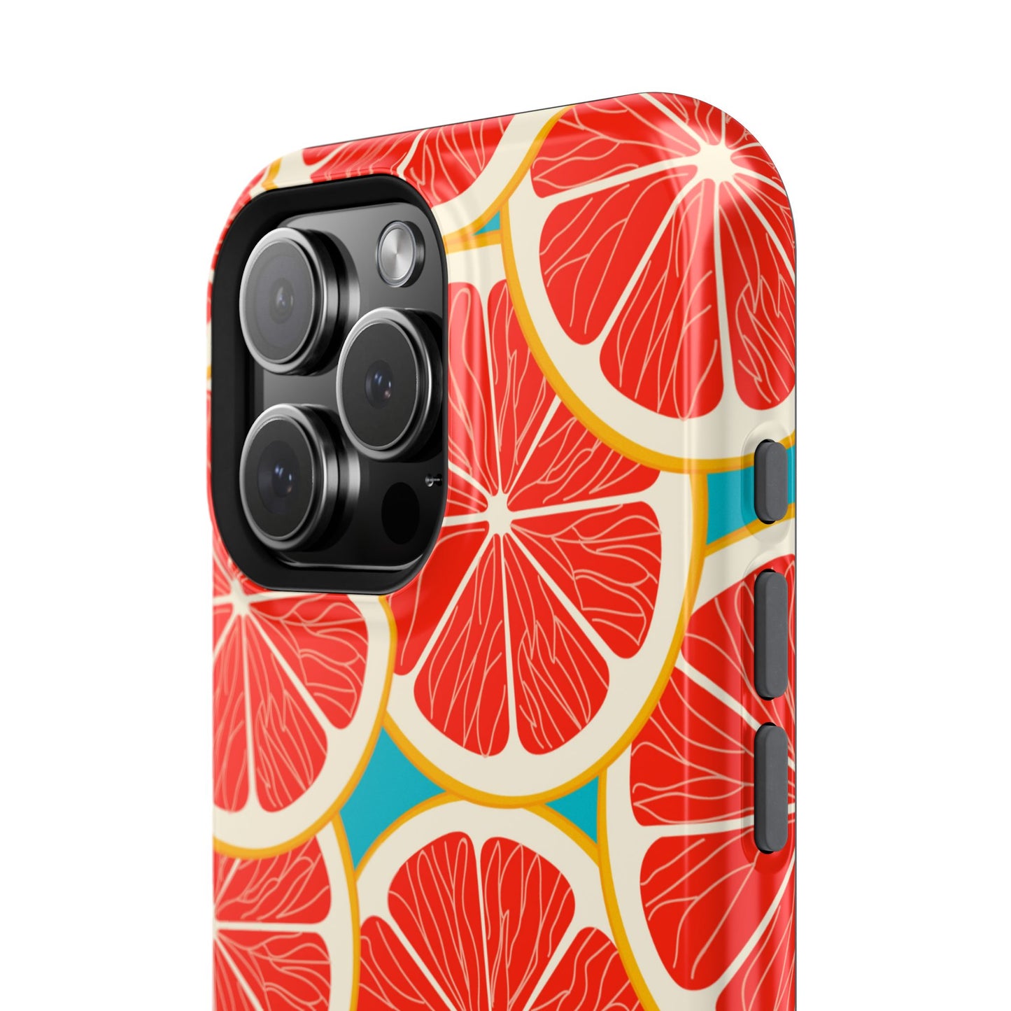 Ruby Grapefruit Pop Tough MagSafe iPhone Case – Vibrant Citrus Design, Shock-Resistant Protection