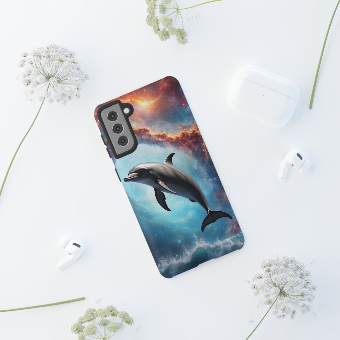 Cosmic Dolphin Space Vibes - Samsung Galaxy Case