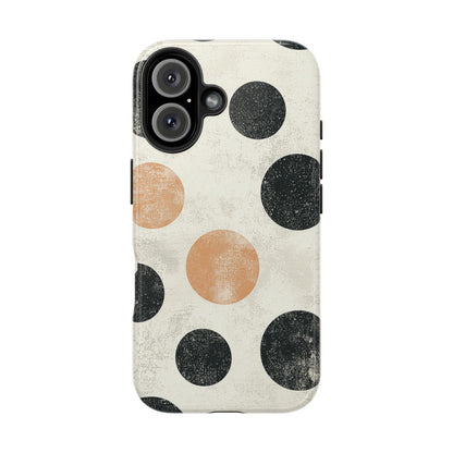 Vintage Polka Dot iPhone Case - Retro Abstract Protective Cover