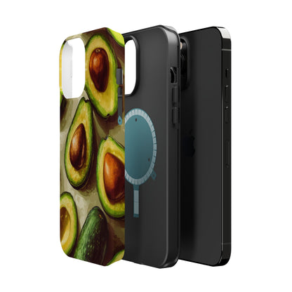 Realistic Avocado MagSafe iPhone Case – Detailed Green Fruit Design, Shockproof Protection