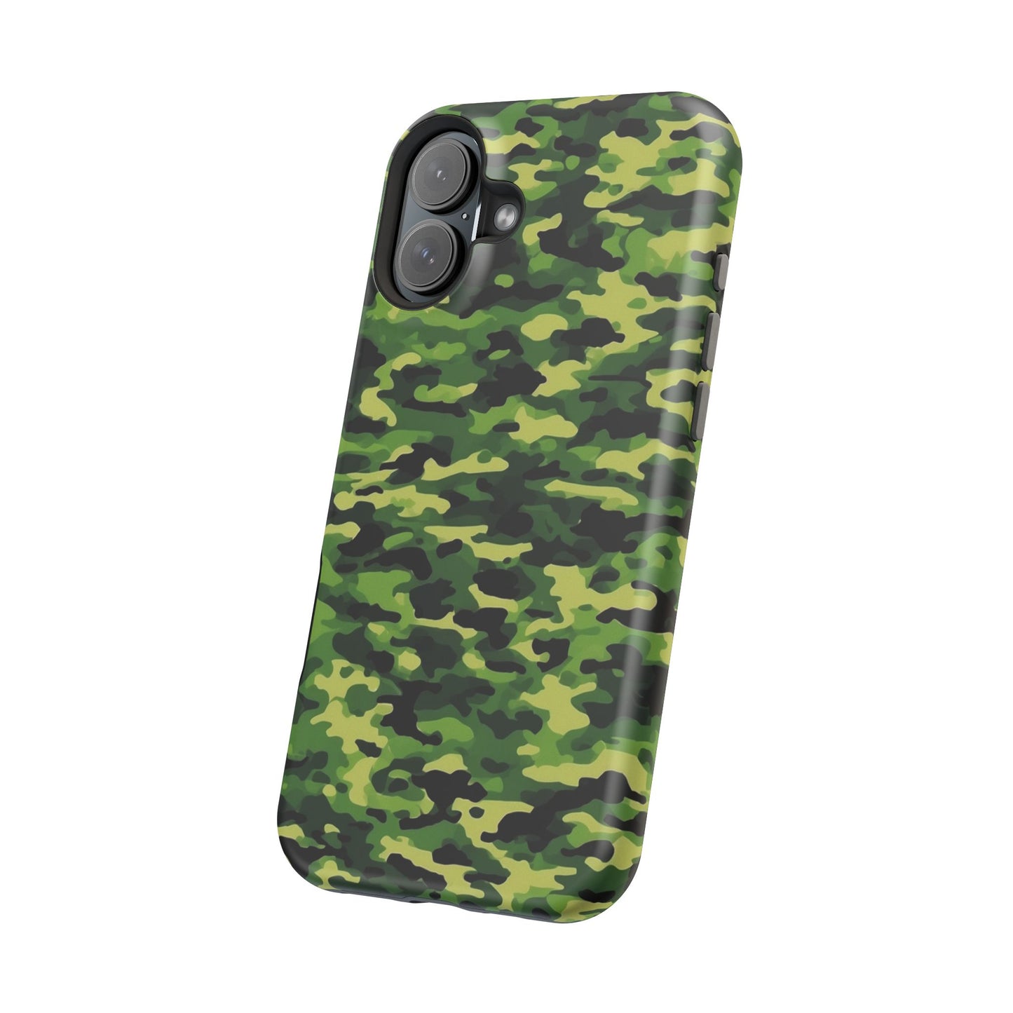 Green Woodland Camouflage – MagSafe iPhone Case, Slim and Shockproof