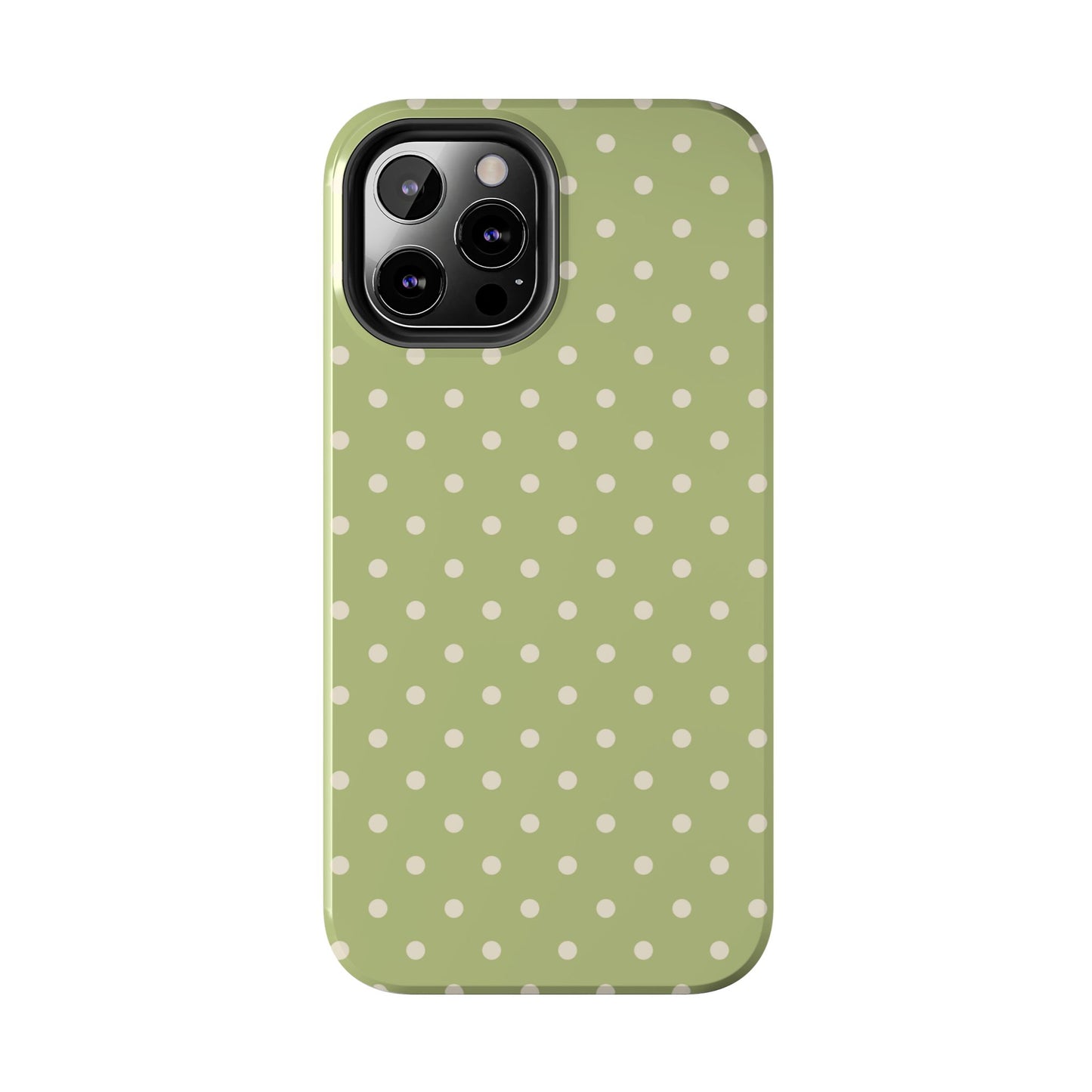 Sage Green Polka Dots – iPhone Case