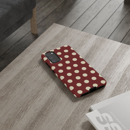 Classic Red & Cream Polka Dots - Samsung Galaxy Case