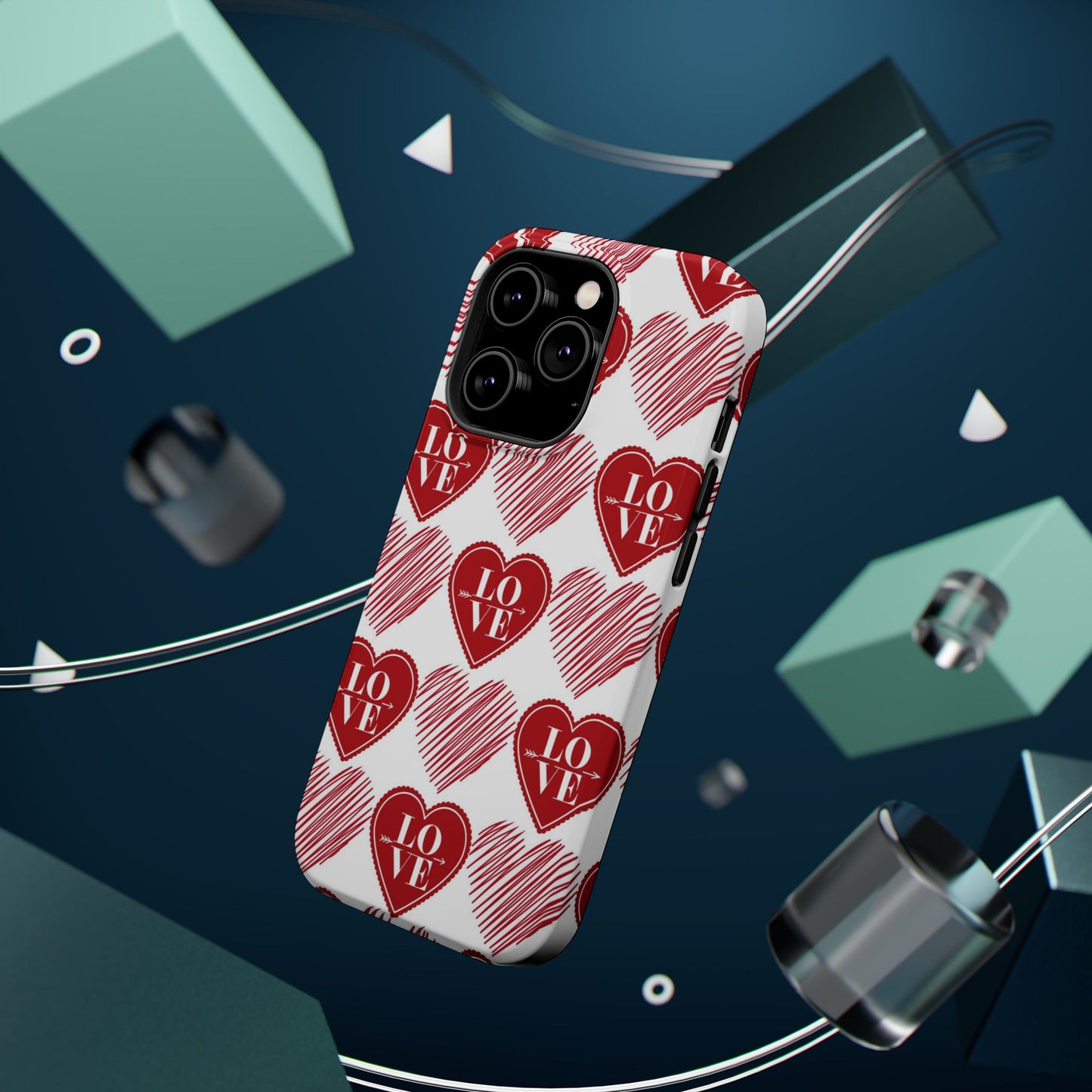 Red Love Heart Pattern – MagSafe