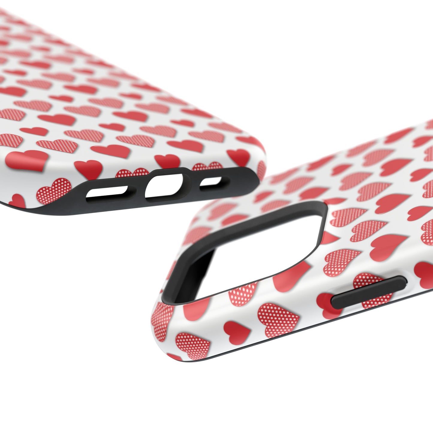 Red & Polka Dot Hearts MagSafe Case