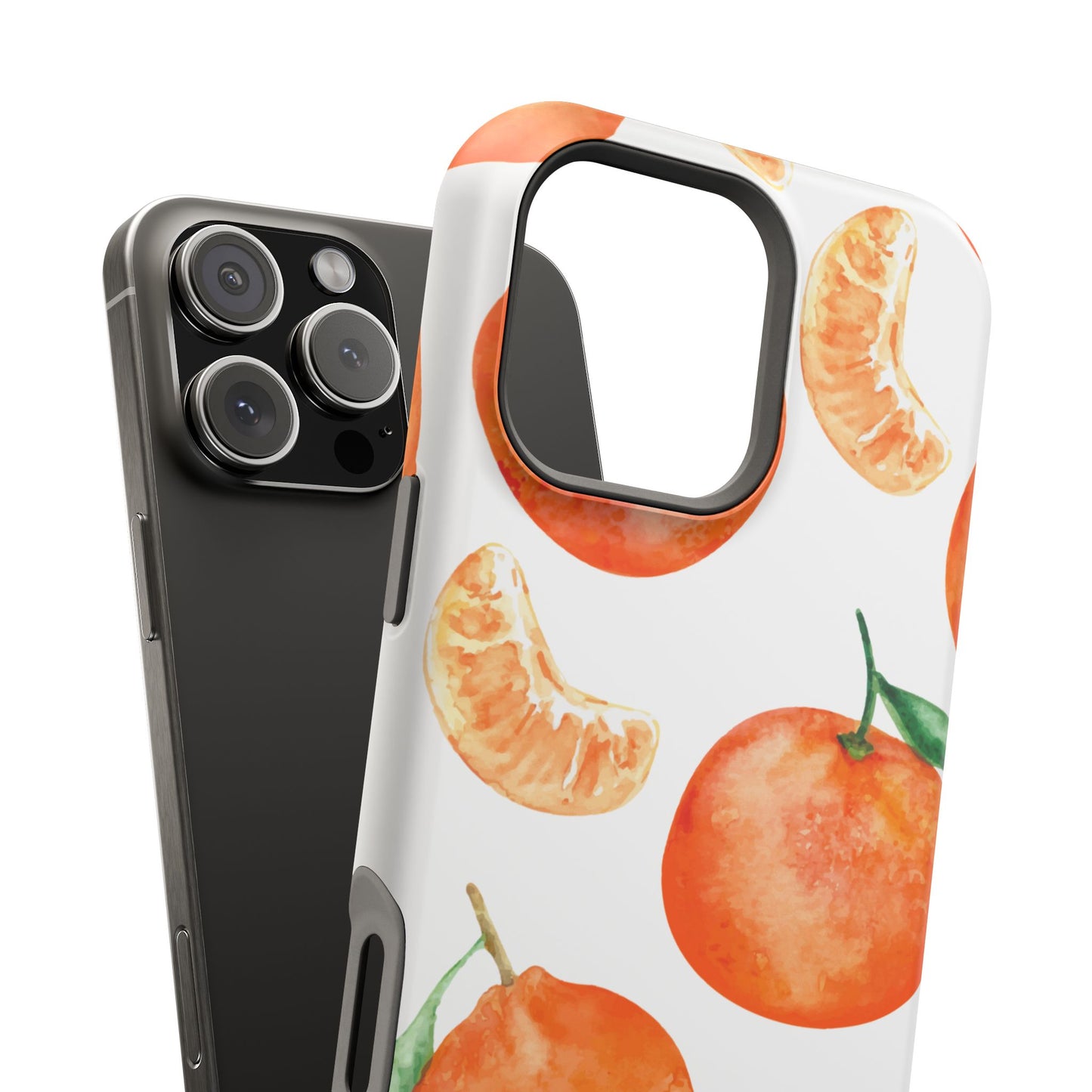 Tangerine Dreams Tough MagSafe iPhone Case – Watercolor Orange Design, Shockproof Dual Protection