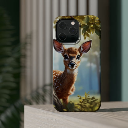 Whimsical Fawn in a Sunlit Forest MagSafe iPhone Case