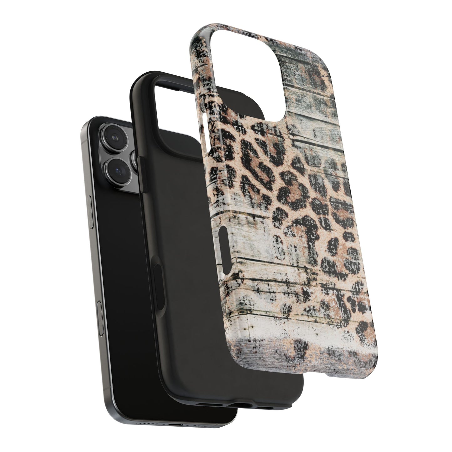 Rustic Leopard Wood Print - iPhone Series Case