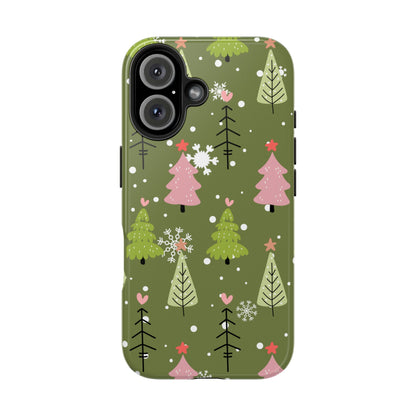 Whimsical Christmas Tree Pattern – iPhone Series Case