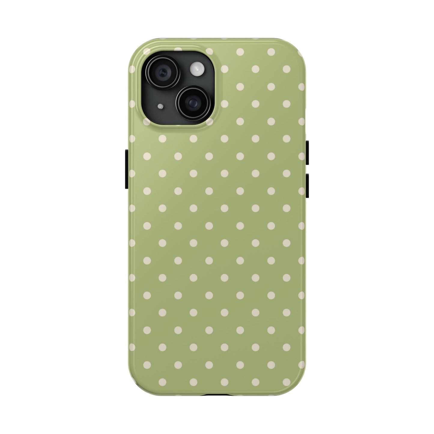 Sage Green Polka Dots – iPhone Case