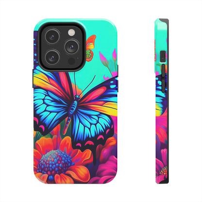 Vivid Butterfly & Floral Burst - iPhone Series Case