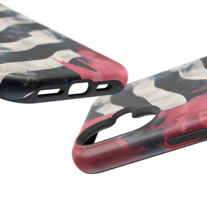 MagSafe iPhone Case: Blood Zebra – Bold Red & Black Pattern