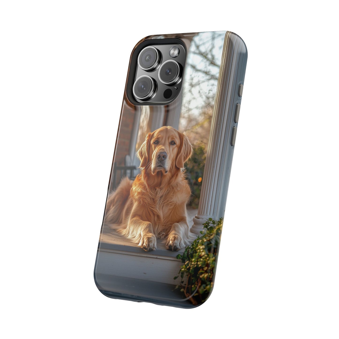 Golden Retriever on Porch - iPhone MagSafe Series Case