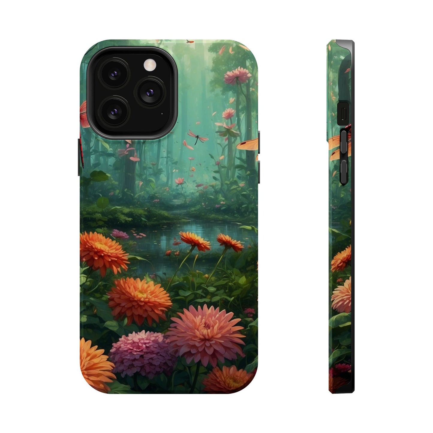 Enchanted Forest Dragonflies & Blossoms – MagSafe iPhone Series Case