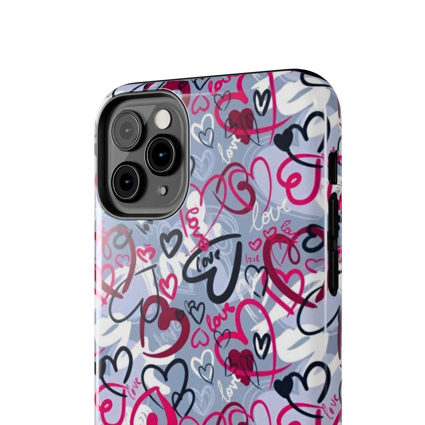 Graffiti Love Hearts iPhone Case