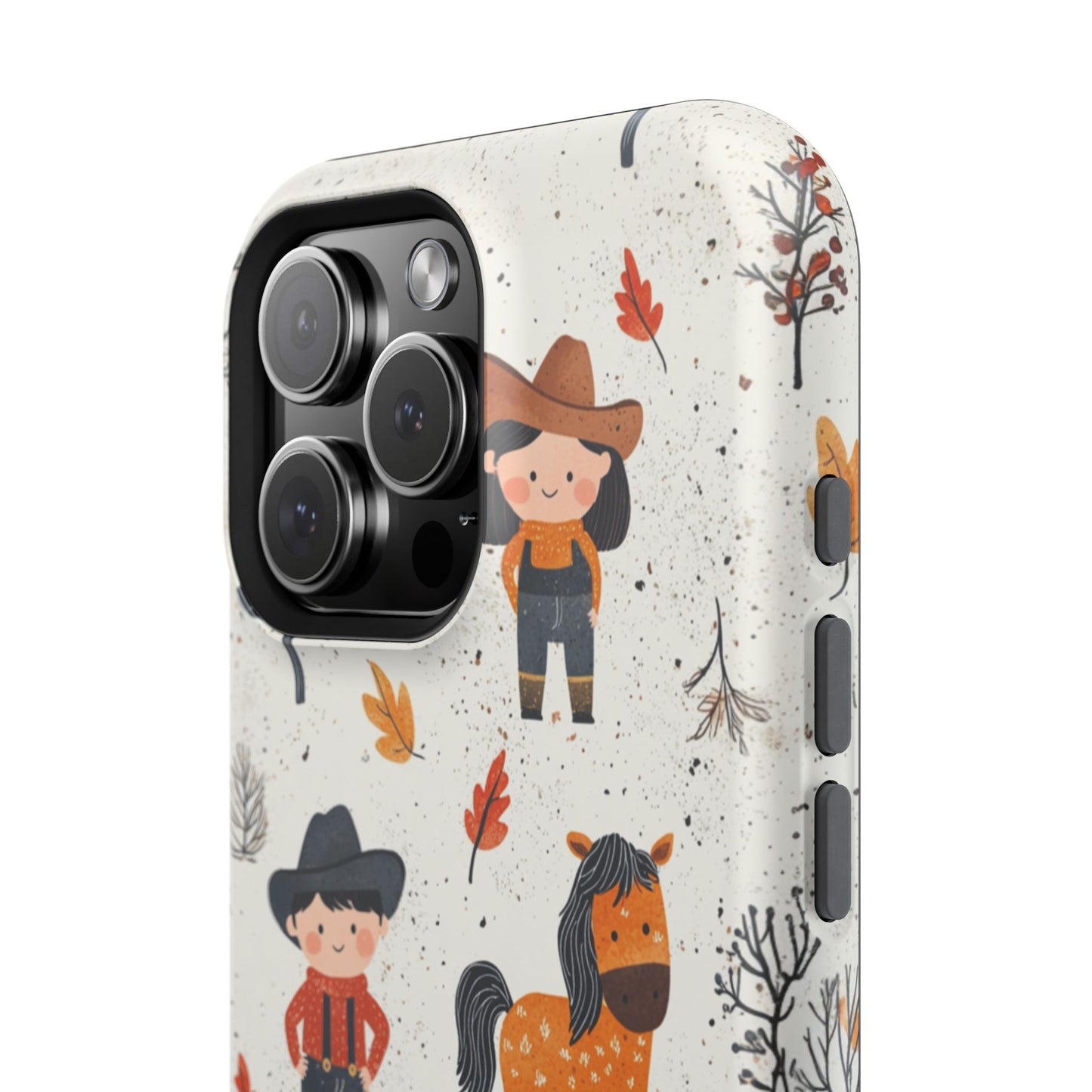 Cowboy Adventures Tough MagSafe iPhone Case – Cute Western Theme, Dual-Layer Protection