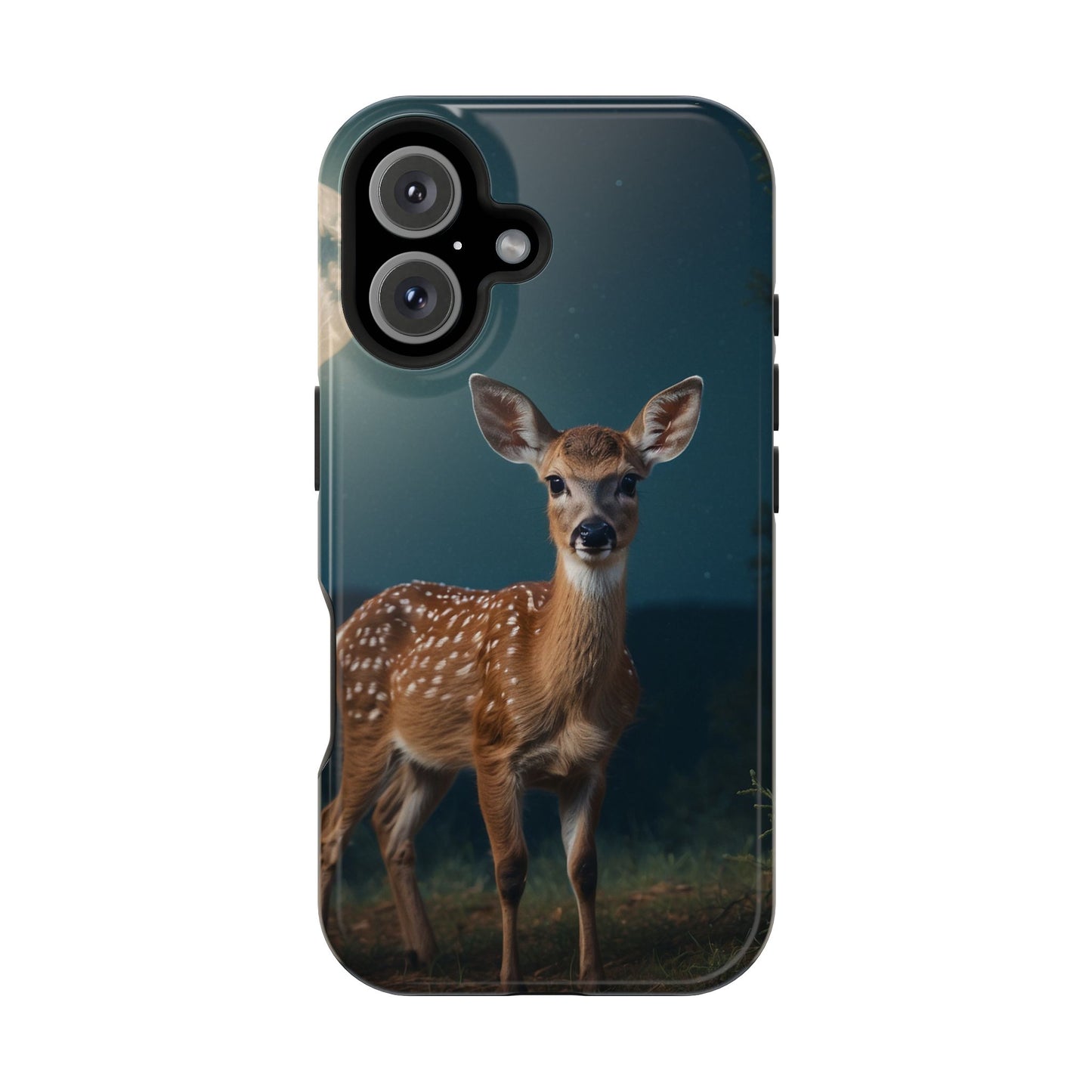 MagSafe-Compatible iPhone Case – Mystic Fawn Under the Moonlit Sky