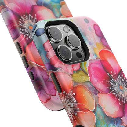 Vibrant Watercolor Floral Garden - MagSafe iPhone Series Case