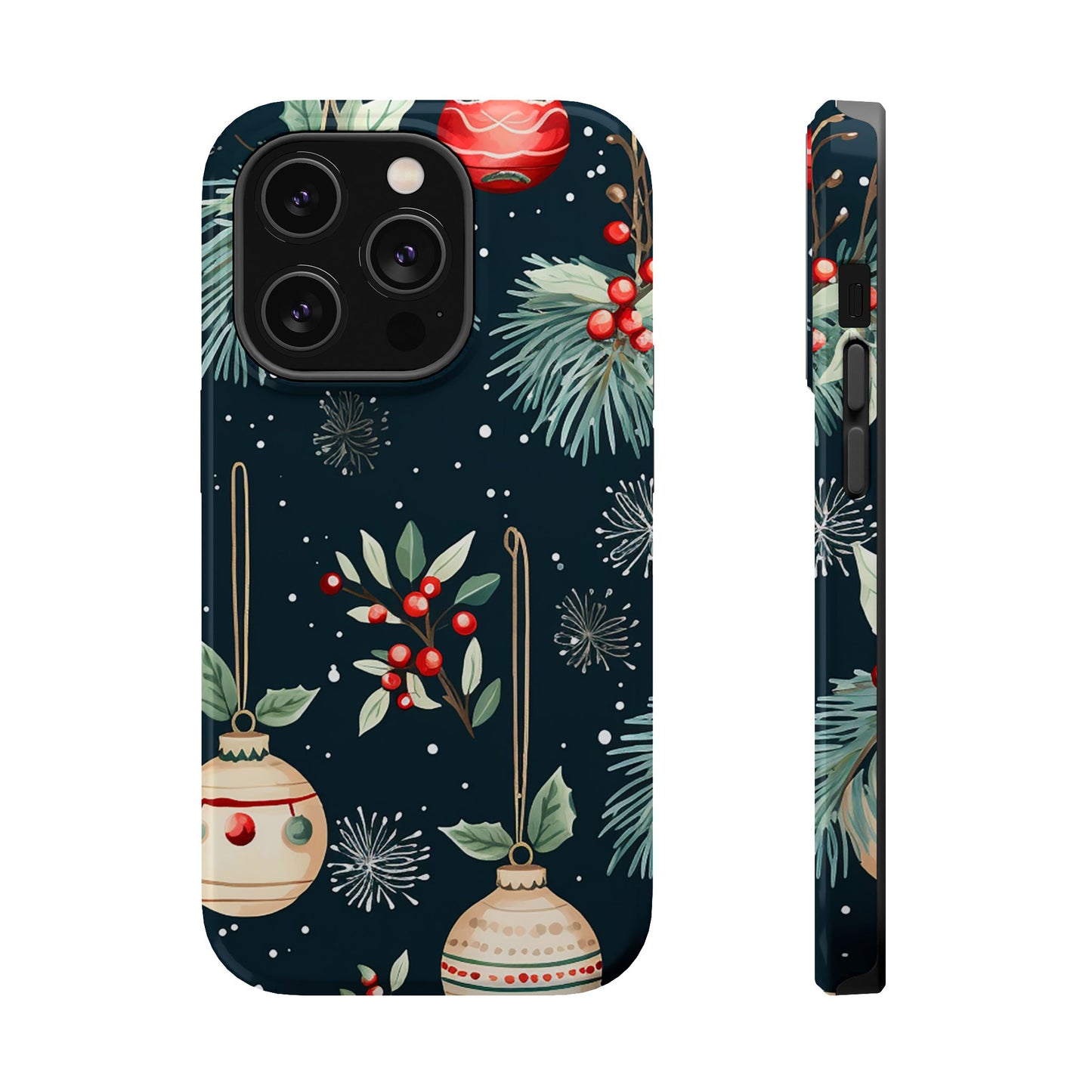 Elegant Christmas Ornaments and Pine - MagSafe iPhone Series Case